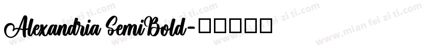 Alexandria SemiBold字体转换
